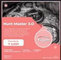 HUNT MASTER 3.O Technical Event Poster